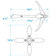 Seachoice 41020 Galvanized Folding Grapnel Anchor, 7 lbs.