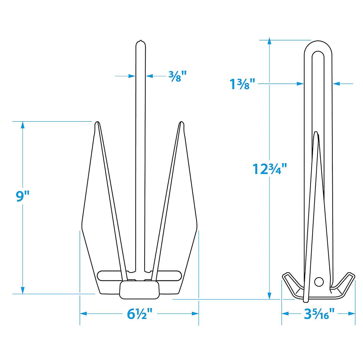 Seachoice PWC Fluke Anchor Kit