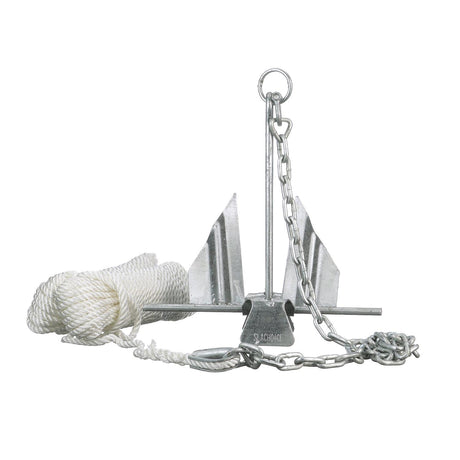 Seachoice 13 LB Utility Anchor Kit (Includes Anchor, 1/4″ x 4' Anchor Lead With (2) 5/16″ Shackles and 3/8″ x 150' Anchor Line)