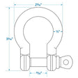Seachoice Stainless Steel Anchor Shackle