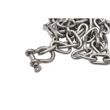 Seachoice 44103 Stainless Steel Anchor Lead Chain, 3/16″ x 4', 1/4″ Shackle