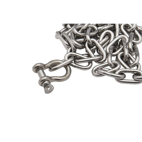 Seachoice 44103 Stainless Steel Anchor Lead Chain, 3/16″ x 4', 1/4″ Shackle