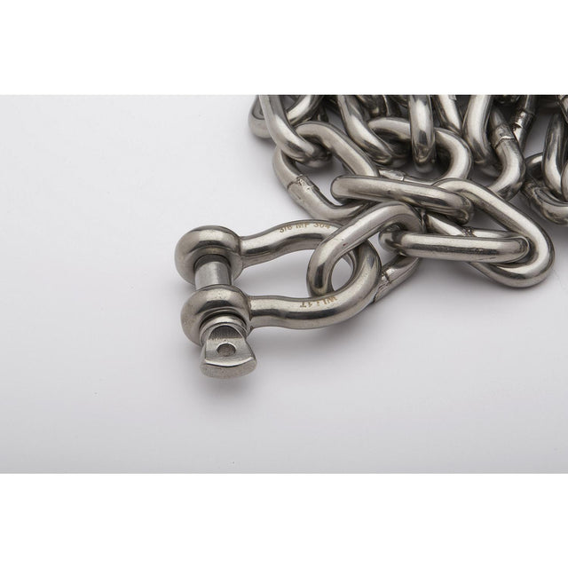 Seachoice 44143 Stainless Steel Anchor Lead Chain, 5/16″ x 5', 3/8″ Shackle