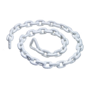 Seachoice White PVC Coated Galvanized Anchor Lead Chain 3/16″ x 4'