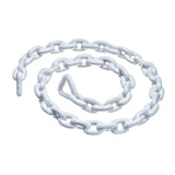 Seachoice White PVC Coated Galvanized Anchor Lead Chain 1/4″ x 4'