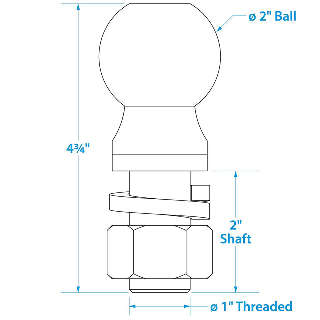 Seachoice Chrome Plated Steel Trailer Coupler Ball