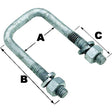 Sq U-Bolt-4 1/16X2 13/16