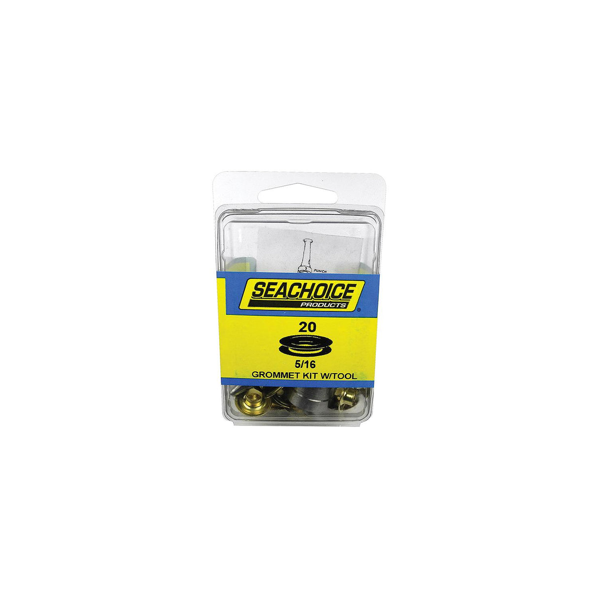 Seachoice 59997 Grommet Kit With Tool<br>20 Sets - 5/16" Grommets