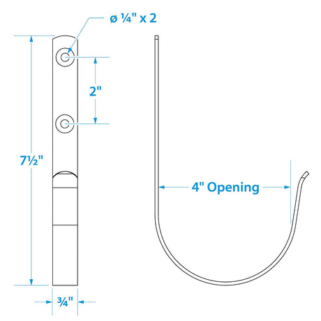 Seachoice Stainless Steel Ring Buoy Bracket