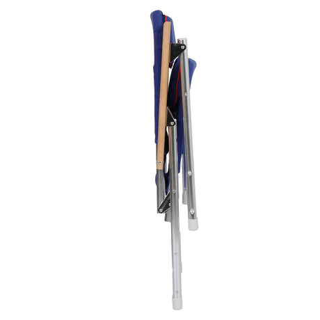Seachoice Canvas Folding Chair Blue w/ Red Trim