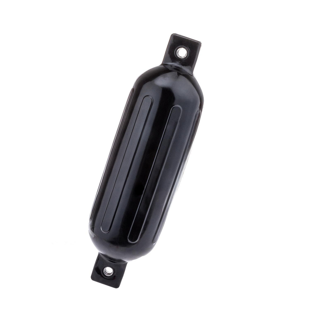 Seachoice 79051 Twin Eye Ribbed Fender, Black, 5.5 x 20″