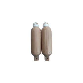 Seachoice 79254 Twin Eye Ribbed Fender Kit (Includes 2 5.5″ x 20″ Tan Fenders and 2 Matching 3/8 x 5' Fender Lines)