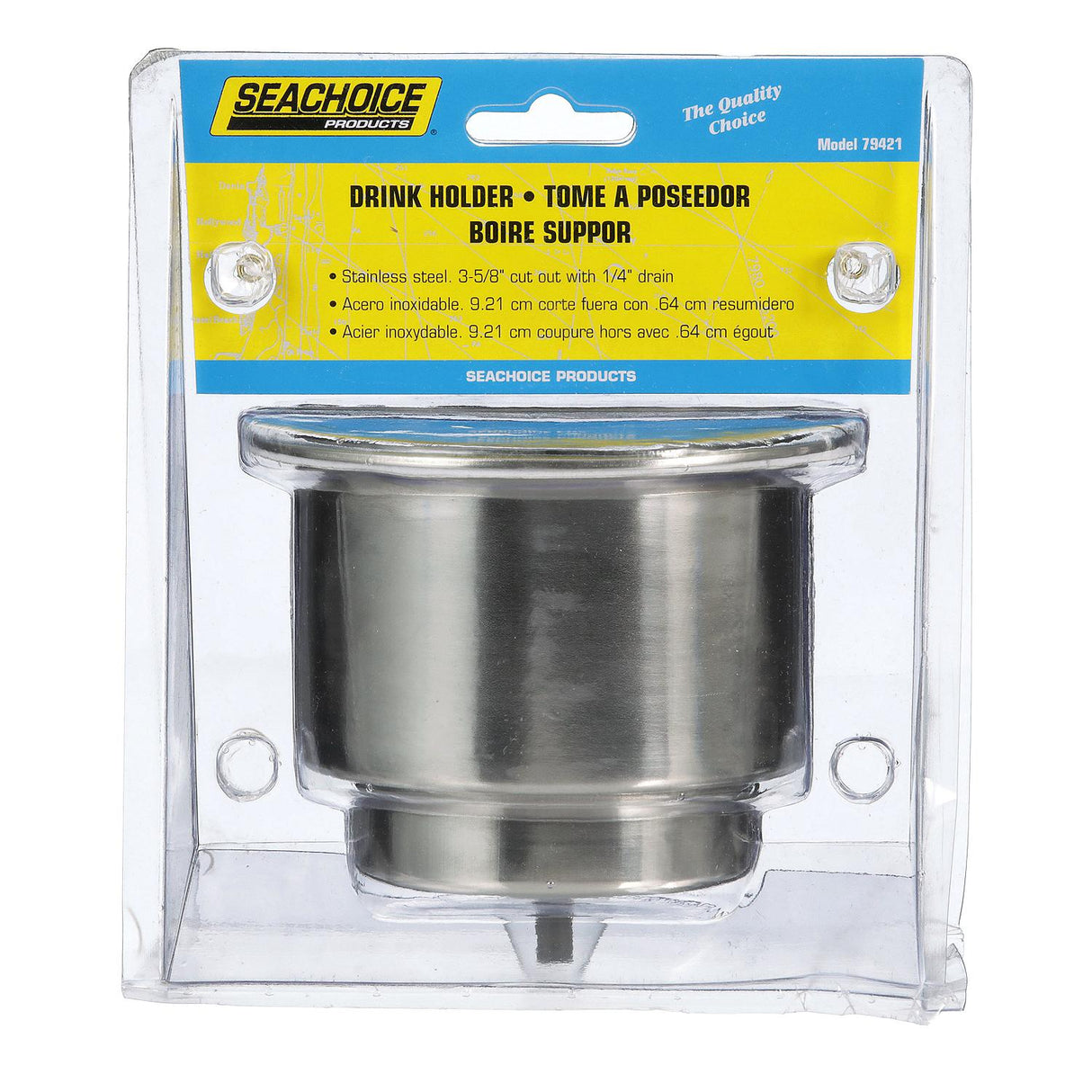 Seachoice Stainless Steel Recessed Drink Holder
