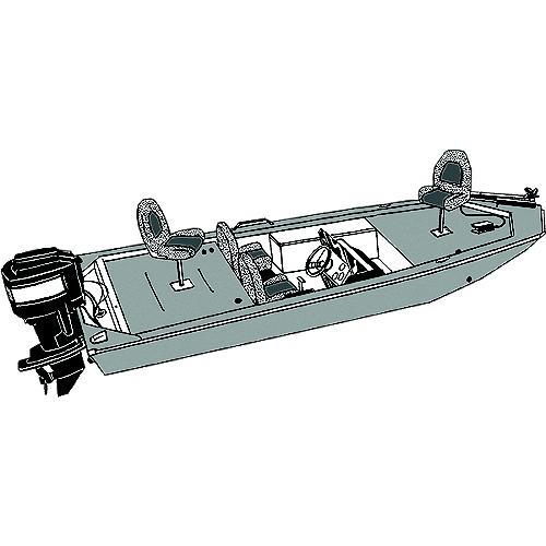 Carver 77817F10 Jon Style Bass Boats, 17'6, Poly-Flex II Slate Gray