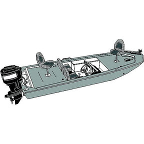 Carver 77817F10 Jon Style Bass Boats, 17'6, Poly-Flex II Slate Gray