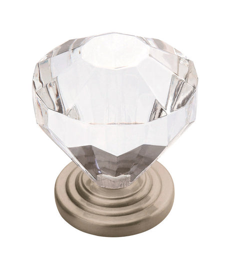 Amerock Traditional Classics Round Furniture Knob 1-1/4 in. D 1-1/5 in. Satin Nickel 5 pk
