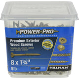 HILLMAN Power Pro No. 8 in. X 1-3/4 in. L Bronze Star Flat Head Premium Deck Screws 5 lb 803 pk