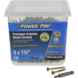 HILLMAN Power Pro No. 8 in. X 1-3/4 in. L Bronze Star Flat Head Premium Deck Screws 5 lb 803 pk
