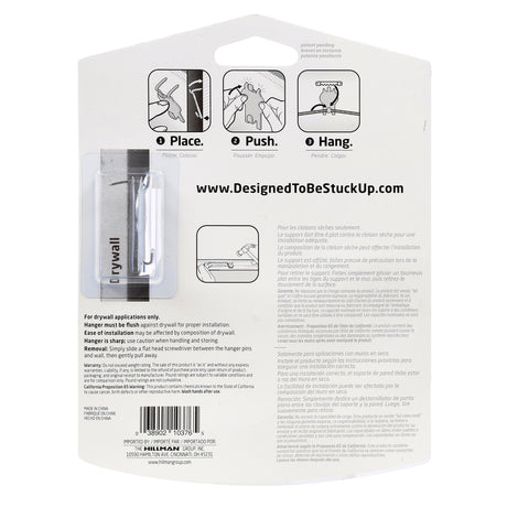 HILLMAN High & Mighty Steel-Plated Gray Hanger Picture Hanging Kit 20 lb 6 pk, Pack of 4
