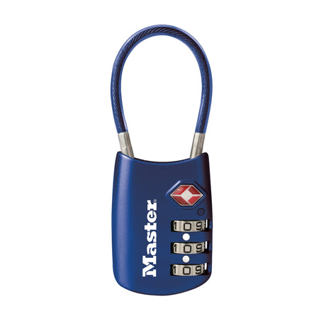 Master Lock 1-9/16 in. H X 1-3/16 in. W Steel 3-Dial Combination Luggage Lock