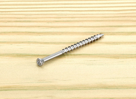 Starborn Deckfast No. 7 X 2-1/4 in. L Silver Star Trim Head Deck Screws 3000 pk