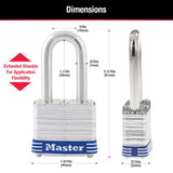 Master Lock 1-9/16 in. W Steel Pin Tumbler Exterior Padlock