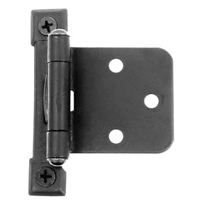 Acorn 2-5/8 in. W X 2-5/8 in. L Black Iron Overlay Hinge 2 pk
