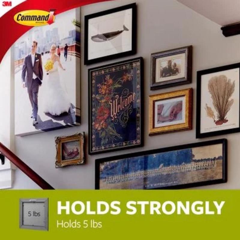 3M Command Plastic Coated White Small Picture Hanger 5 lb 3 pk