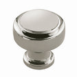 Amerock Highland Ridge Collection Round Cabinet Knob 1-3/16 in. D 1-1/4 in. Polished Nickel 1 pk