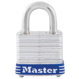 Master Lock 1 in. H X 1-1/8 in. W Laminated Steel 4-Pin Cylinder Exterior Padlock