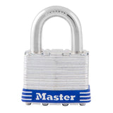 Master Lock 1-5/16 in. H X 1 in. W X 1-3/4 in. L Laminated Steel Ball Bearing Locking Exterior Padlo