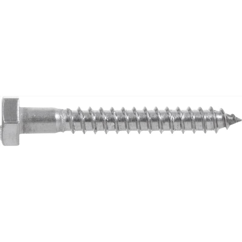 HILLMAN 5/16 in. X 2-1/2 in. L Hex Stainless Steel Lag Screw 25 pk