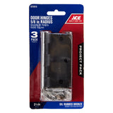 Ace 3-1/2 in. L Oil Rubbed Bronze Residential Door Hinge 3 pk