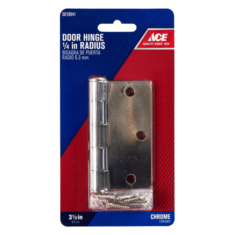 Ace 3-1/2 in. L Chrome Residential Door Hinge 1 pk