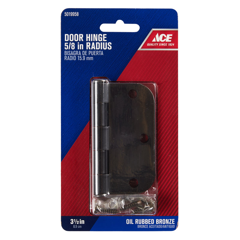Ace 3-1/2 in. L Oil Rubbed Bronze Residential Door Hinge 1 pk