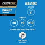 HILLMAN Power Pro No. 8 Ga. X 2 in. L Bronze Star Flat Head Exterior Deck Screws 50 pk