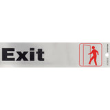 HILLMAN English Silver Exit Decal 2 in. H X 8 in. W, Pack of 6