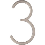HILLMAN Distinctions 5 in. Silver Steel Screw-On Number 3 1 pc, Pack of 3