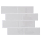 Smart Tiles 8.38 in. W X 11.56 in. L Gray Mosaic Vinyl Adhesive Wall Tile 4 pc, Pack of 6