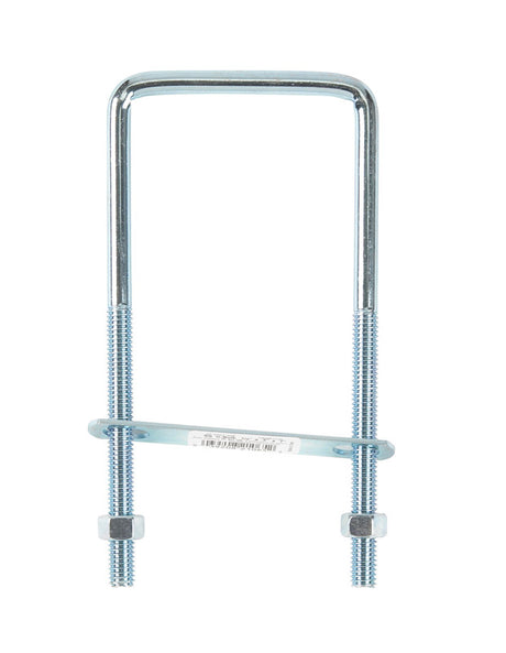 Hampton 3/8 in. X 3 in. W X 6.5 in. L Coarse Zinc-Plated Steel Square Bend U Bolt, Pack of 10