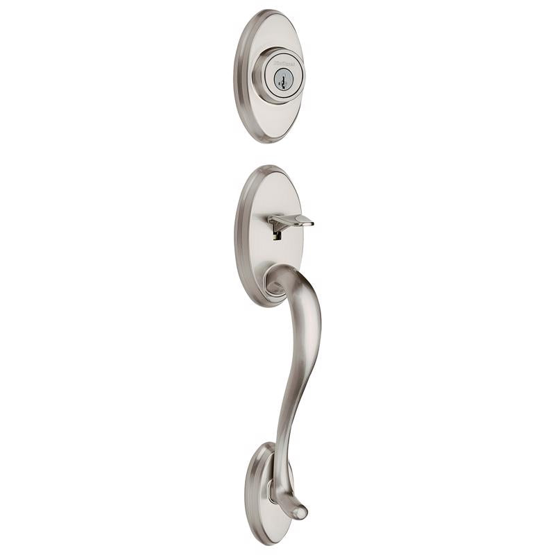 Kwikset SmartKey Shelburne Satin Nickel Handleset