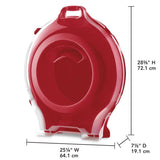 Sterilite Clear/Red Wreath Storage Box 7.5 in. H X 28.38 in. W X 25.25 in. D, Pack of 6
