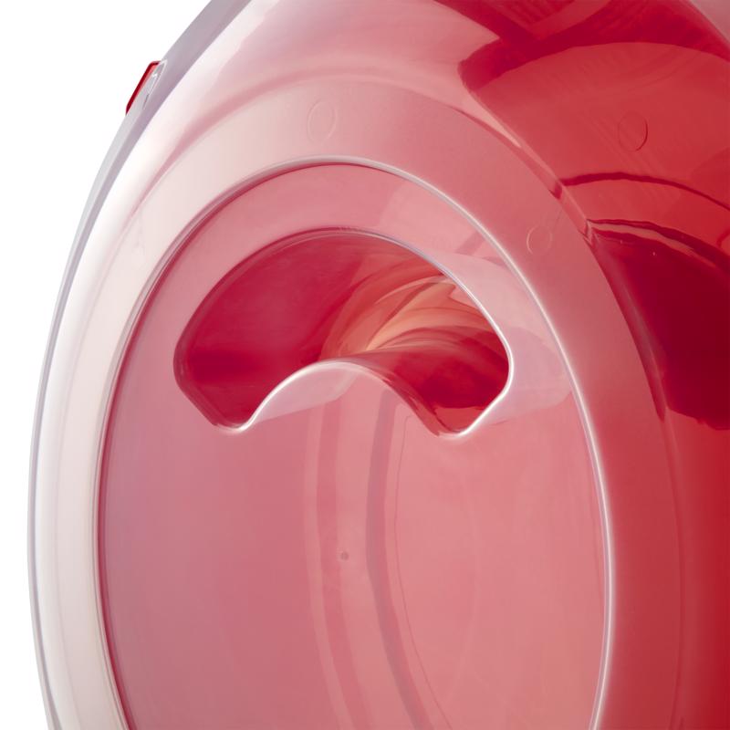 Sterilite Clear/Red Wreath Storage Box 7.5 in. H X 28.38 in. W X 25.25 in. D, Pack of 6
