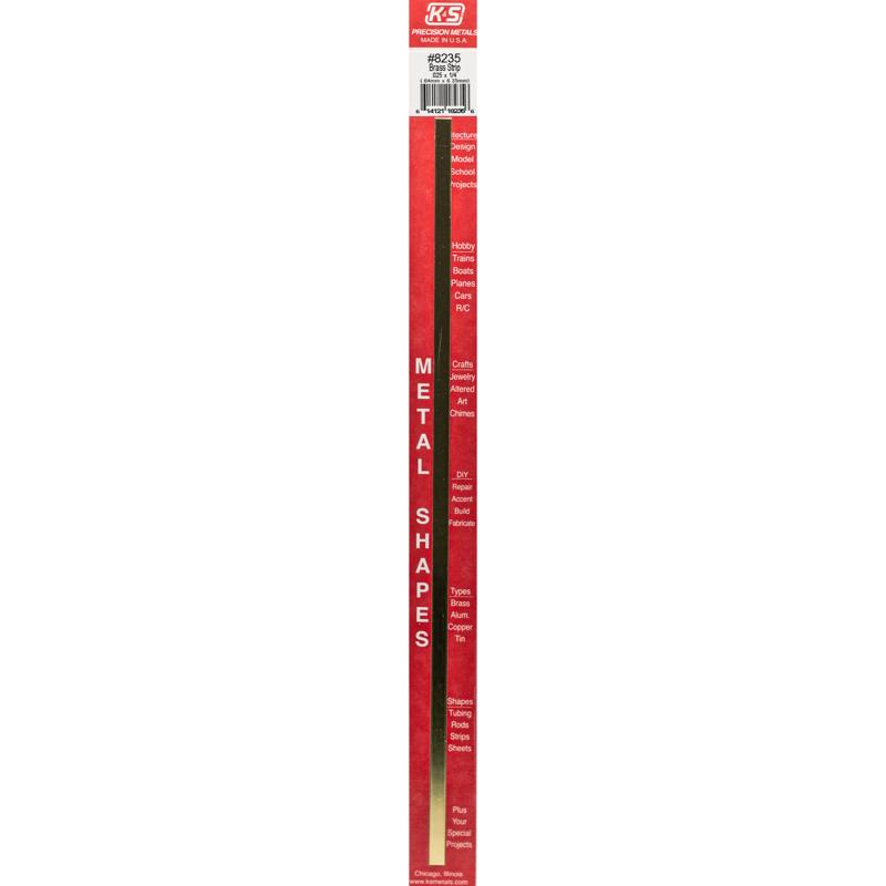 K&S 0.03 in. X 0.25 in. W X 12 in. L Galvanized Brass Plain Metal Strip
