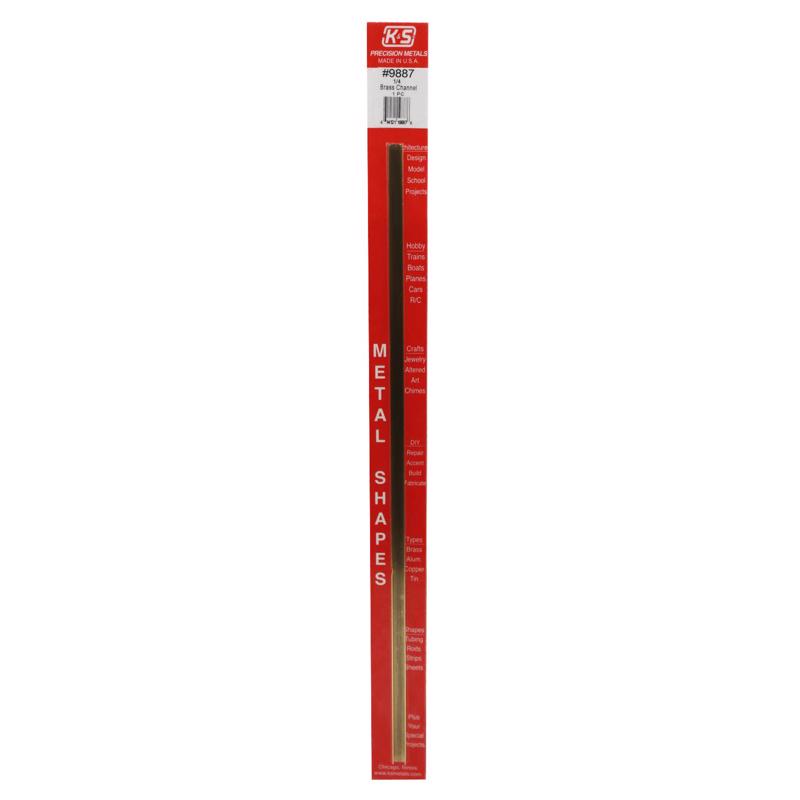 K&S 1/8 in. W X 12 in. L Rectangular Brass Tube 1 pk