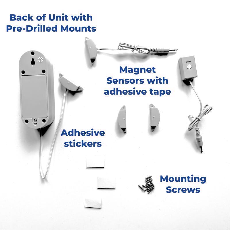 Techko Battery Powered/Plug-In Indoor and Outdoor White Security Alarm