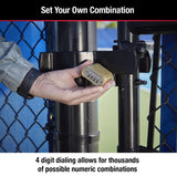 Master Lock 1.13 in. H X 2 in. W X 6.56 in. L Steel 4-Dial Combination Combination Padlock