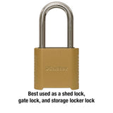 Master Lock 1.13 in. H X 2 in. W X 6.5 in. L Steel 4-Digit Combination Combination Padlock