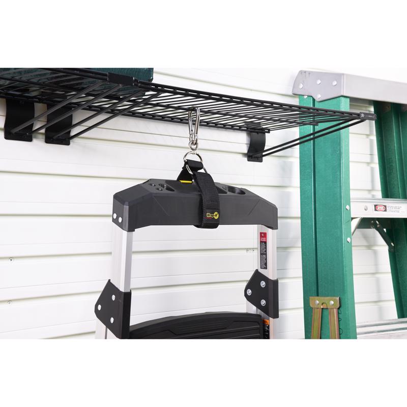 Wrap-It Hook 'n Hang 24 in. L Black Nylon/Steel/Velcro Storage Hook/Strap 250 lb. cap. 1 pk