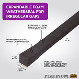 M-D Building Products PLATINUM Black Foam Weatherseal For Gaps and Openings 96 in. L X 1.5 in.